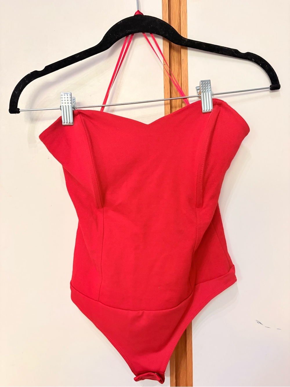 Dynamite Red Strapless Bodysuit